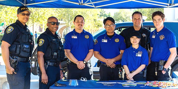 UCPD with UCR student Community Service Officers.